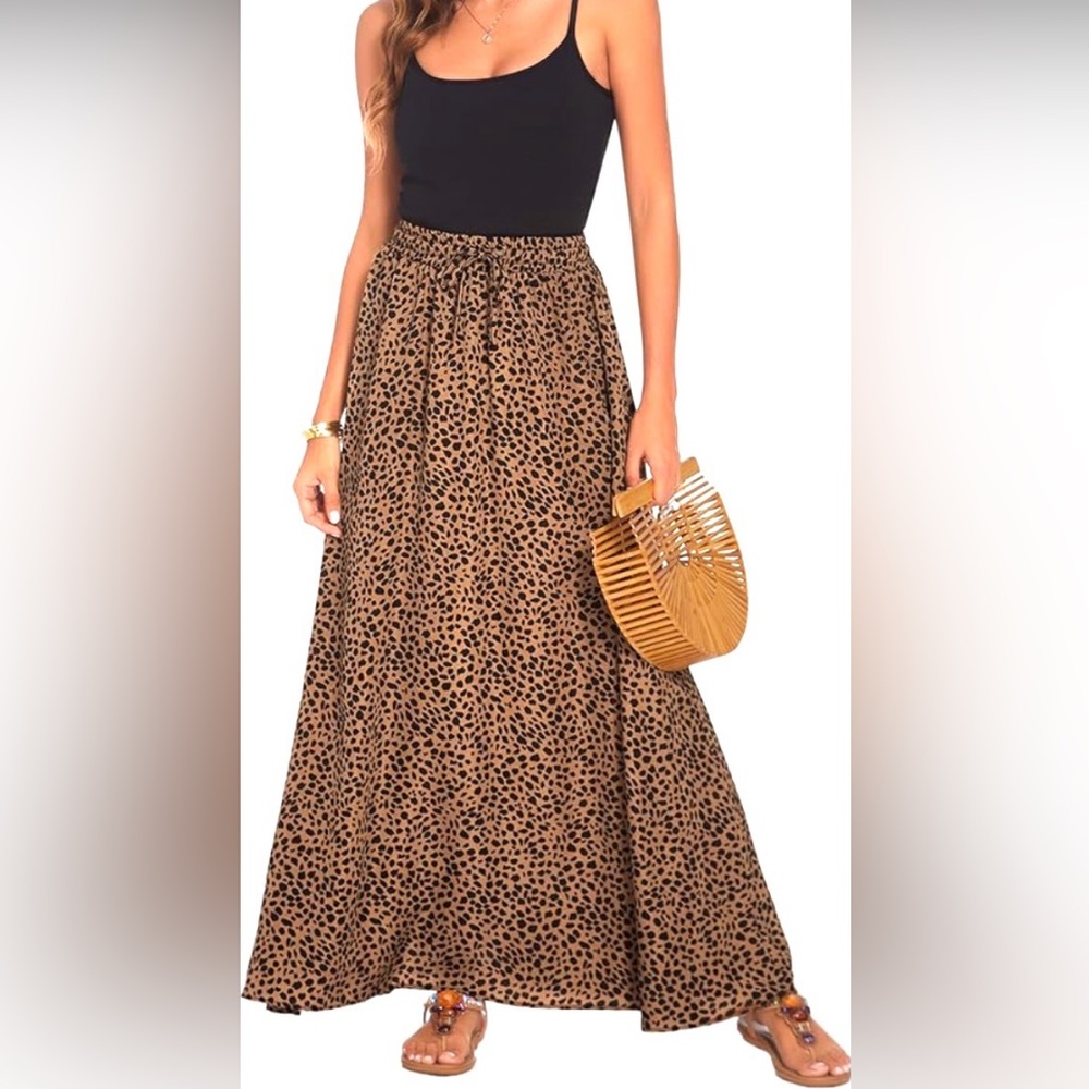 Bluetime Flowy Pleated Maxi Skirt Size Medium